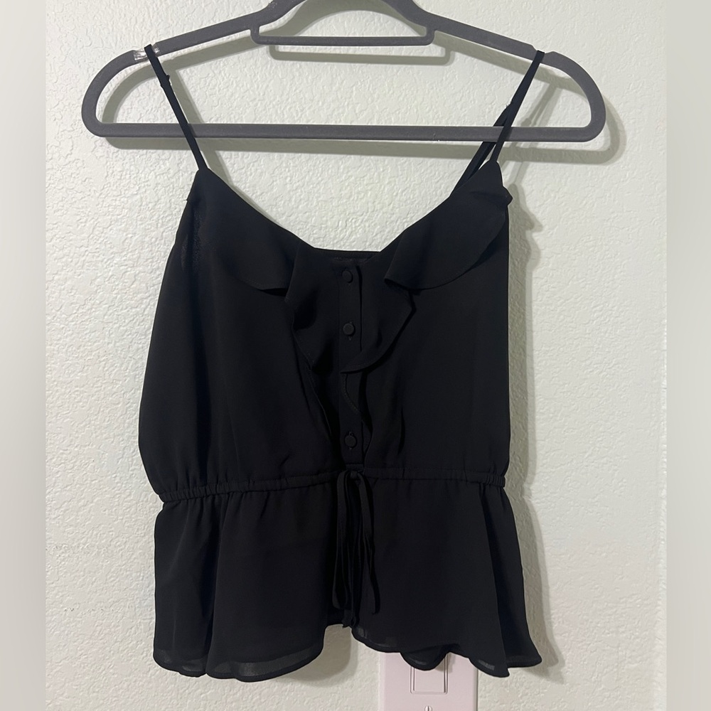 Express Black Ruffle Camisole